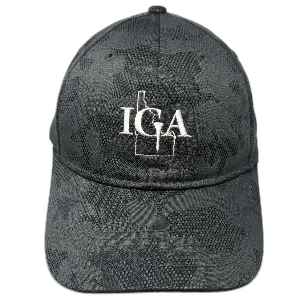 Imperial Snapback Black Gray One Size Idaho Golf Association Camo Logo Hat